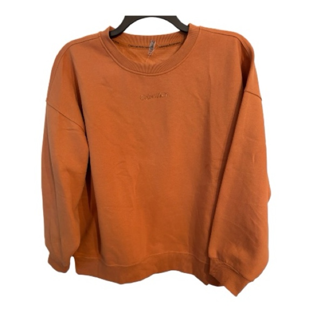Calvin Klein Women's Burnt Orange Crewneck Sweatshirt
